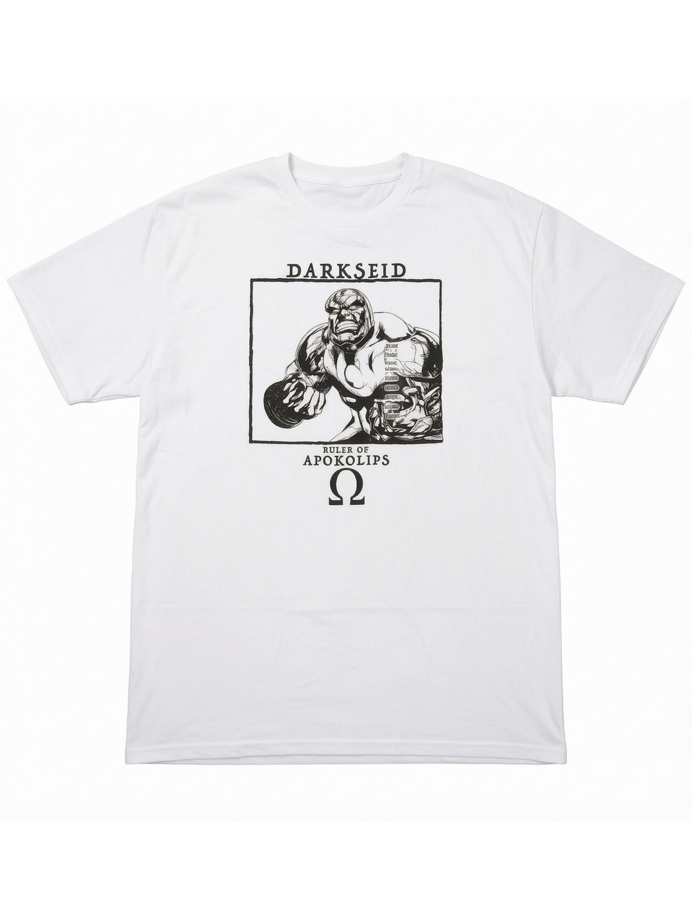 Justice League Darkseid Ruler of Apokolips Men’s 2XL White Graphic T-Shirt DC
